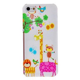 Happy Animal Pattern Hard Case with Mirror for iPhone 5/5S  Cell Phone Carrying Cases  Sports & Outdoors
