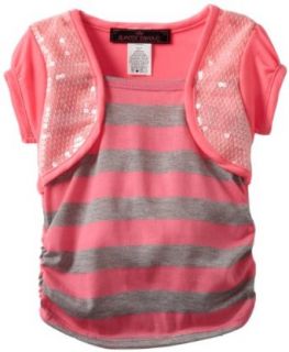Almost Famous Girls 2 6x Bolero Top, Neon Pink, 4T: Fashion T Shirts: Clothing