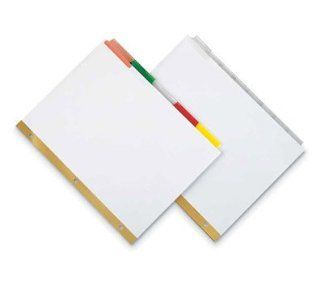 Simon Premium Insertable Index Tab Dividers, 8 Tab, Multicolor Tabs : Binder Index Dividers : Office Products