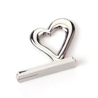 12x Heart Themed Reception Table Place Card Holder Wedding Party Favor / Adds A Modern Touch to Any Table Setting, UseD for Place Cards, Table Numbers, Menus or Table Greetings, Also for Holding Photo or Memo   Business Card Holders