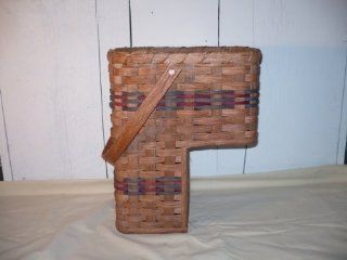 Amish Handmade Stair Step Basket (Small). This Handmade Basket Enhances Any Country Home Decor and Also Makes Carrying Items up and Down the Stairs Easier. You Will Love It Measures Top Opening 12" X 9"   14.5" High   7" From Bottom o