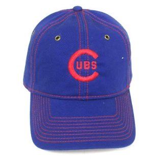 MLB CHICAGO CUBS BLUE RED LOGO COTTON HAT CAP ADJ NEW : Sports Fan Baseball Caps : Sports & Outdoors