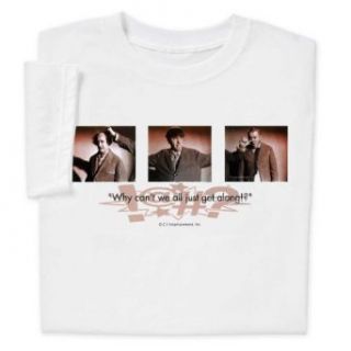 Three Stooges Get Along T shirt, Ash M: Novelty T Shirts: Clothing