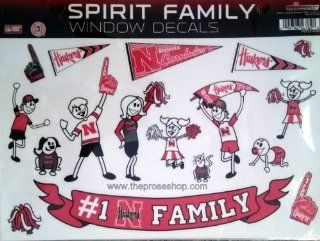 Nebraska Cornhuskers Family Spirit Window Stickers Decal Sheet University of: Automotive