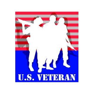 6" Printed color U.S. Veteran Red White and Blue military sticker decal for any smooth surface such as windows bumpers laptops or any smooth surface.: Everything Else