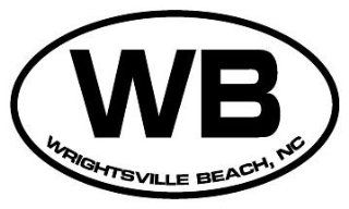 4" Wrightsville Beach NC euro oval style printed vinyl decal sticker for any smooth surface such as windows bumpers laptops or any smooth surface. 