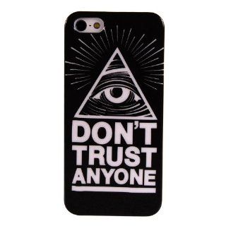 Quote Don't Trust Anyone Design Plastic Hard Case Skin for Apple iPhone 5/5S: Cell Phones & Accessories