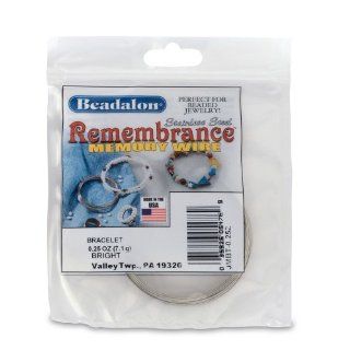 Beadalon Remembrance Memory Wire Bracelet, .62 Millimeter, 0 1/4 Ounce/Pkg, Bright/Approximately 18 Loops