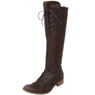 Charles David Women's Regiment Boot, Brown Leather, 11 M US Shoes