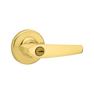Kwikset Delta Polished Brass Residential Keyed Entry Door Lever