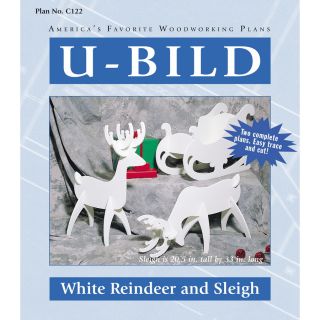 U Bild White Reindeer and Sleigh Woodworking Plan