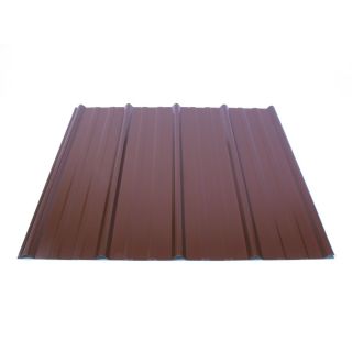 Fabral 12 ft x 37.75 in 29 Gauge Cocoa Brown Ribbed Steel Roof Panel