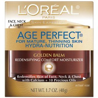 L'Oreal Paris Age Perfect Hydra Nutrition Golden Balm Face, Neck & Chest, 1.7 Fluid Ounce : Facial Moisturizers : Beauty
