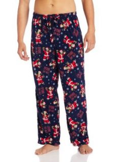 Briefly Stated Men's Simpsons Doh Ho Ho Micro Fleece Pant, Multi, Large: Clothing
