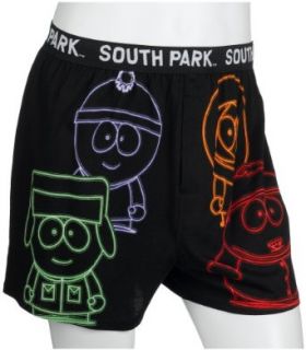 South Park Men's Neon Boys Knit Boxer, Black, Large Clothing