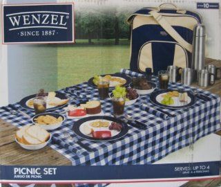 Wenzel Picnic Set   39 Piece   Contains Carrying bag with adjustable shoulder strap   Serves up to 4 people   Great for park picnics, camping and dates: Everything Else