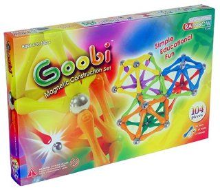 ADVANCED Pack: Rainbow (104 pieces) Goobi Magnetic Construction Set: Toys & Games