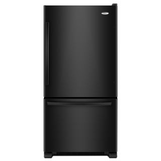Whirlpool Gold 18.5 cu ft Bottom Freezer Refrigerator with Single Ice Maker (Black) ENERGY STAR