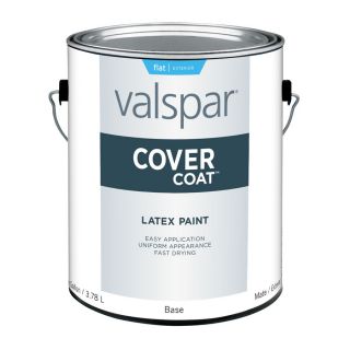 Valspar 124 fl oz Exterior Flat White Latex Base Paint with Mildew Resistant Finish