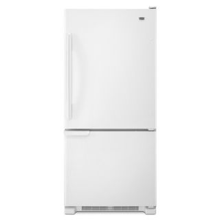Maytag 18.5 cu ft Bottom Freezer Refrigerator with Single Ice Maker (White) ENERGY STAR