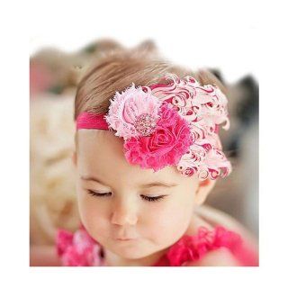 Generic Baby Newborn Toddler Girls Feather Headband Head Wear Photography Prop(Rose Pink): Infant And Toddler Hair Accessories: Clothing
