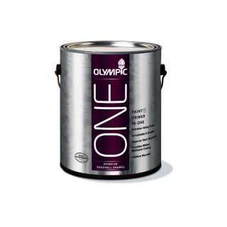 Olympic ONE One 124 fl oz Interior Eggshell White Latex Base Paint and Primer in One with Mildew Resistant Finish