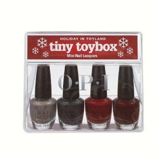 Opi Tiny Toybox Contains 4 Mini Polishes, Glamour Gamer, Little Red Wagon, And Don't Toy With Me And Brand New Skates, .125 Ounce Polishes  Nail Polish  Beauty