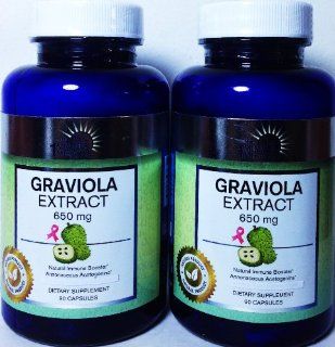 The One Minute Miracle   GRAVIOLA EXTRACT LEAF AND STEM   2 Bottles 2 Capsules Contains 1300 mg Of 100% Graviola Leaf and Stem Ground To A Fine Powder. The Graviola Found In Our Product Was Harvest In Brazil   90 Capsules. Health & Personal Care