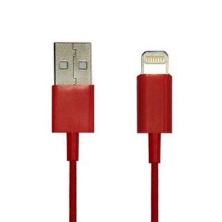 Ayangyang 1m Red 8 Pin Usb Date Cable Connector Charger Adapter for Iphone 5 Ipad Mini Ipad4 Can Not Support Audio: Cell Phones & Accessories