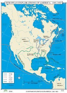 European Explores North America (World History Wall Maps) (9780762550296): Kappa Map Group: Books
