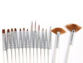 15PC nail art design painting pen brush set : Nail Art Equipment : Beauty