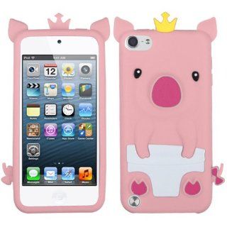 Soft Skin Case Fits Apple iPod Touch 5 (5th Generation) Pink Crown Piggie Pastel (does NOT fit iPod Touch 1st, 2nd, 3rd or 4th generations): Cell Phones & Accessories