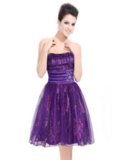 Ever Pretty Strapless Rhinestones Club Dress 03500, HE03500PP08, Purple, 6US at  Womens Clothing store
