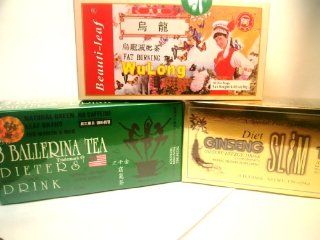Dieters' Assorted Tea  3 Ballerina Tea, Fat Burning WuLong Tea & Diet Ginseng Slim Tea: Everything Else