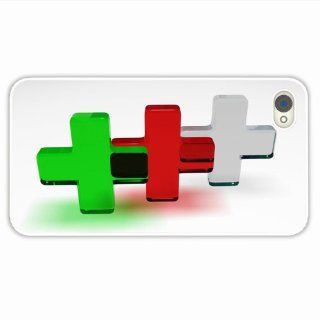 Design Apple Iphone 4 4S 3D Cross Colored Glass Of Embodiment Present White Cellphone Skin For Everyone Cell Phones & Accessories