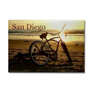 San Diego Artsie Bike Rectangle Magnet by divinephotogift