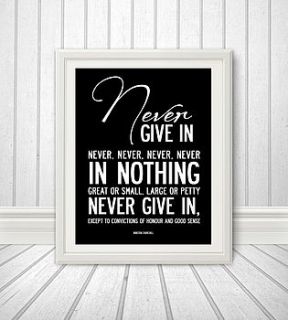inspirational motivational quote print by i love design