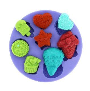 Wholeport Mickey Letter Fondant and Gum Paste Silicone Resin Candy Molds Baking Molds Cake Decoration: Kitchen & Dining