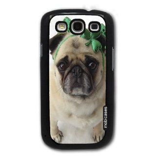 Pug Dog Celebrating St. Patricks Day   Protective Designer BLACK Case   Fits Samsung Galaxy S3 SIII i9300 Cell Phones & Accessories