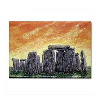 Stonehenge Sunrise Rectangle Magnet by fransgallery22