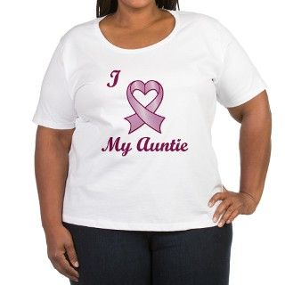 I love my Auntie   Breast Cancer Heart Ribbon Wome by MightyNiceStuff