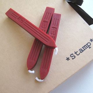 set of three sealing wax sticks by serious stamp