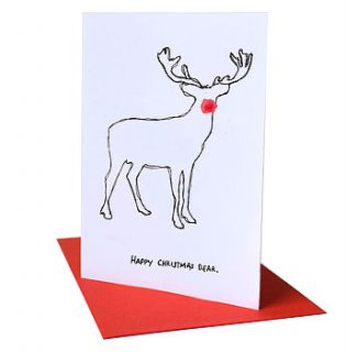 'happy christmas dear' christmas card by blank inside