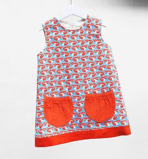 foxy printed girls organic dress by wild things funky little dresses