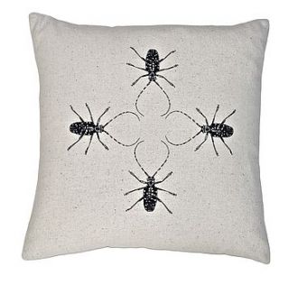 assamansis baile beetle silk cushion by rhoda elizabeth