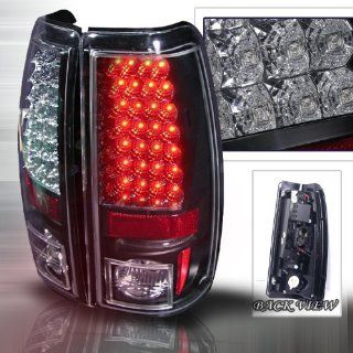 03 04 05 06 Chevy Silverado (except 3500) LED Tail Lights + Hi Power White LED Backup Lights   Black (Pair) Automotive