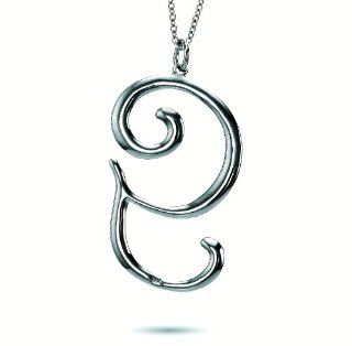 Large Sterling Silver Alphabet Letter G Initial Pendant: S.F. Jewelry Collections: Jewelry