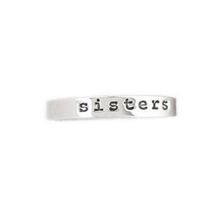 Far Fetched Slim Sterling Silver Sisters Ring (size: 8): Far Fetched: Talk Talk Inspirational Jewelry: Jewelry