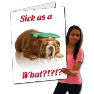 2'x3' Giant Get Well Card (Sick as Dog), W/Envelope: Health & Personal Care