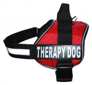 Therapy Dog Harness Service Working Vest Jacket Removable velcro Patches, Purchase comes with 2 THERAPY DOG reflective pathces : Pet Vest Harnesses : Pet Supplies